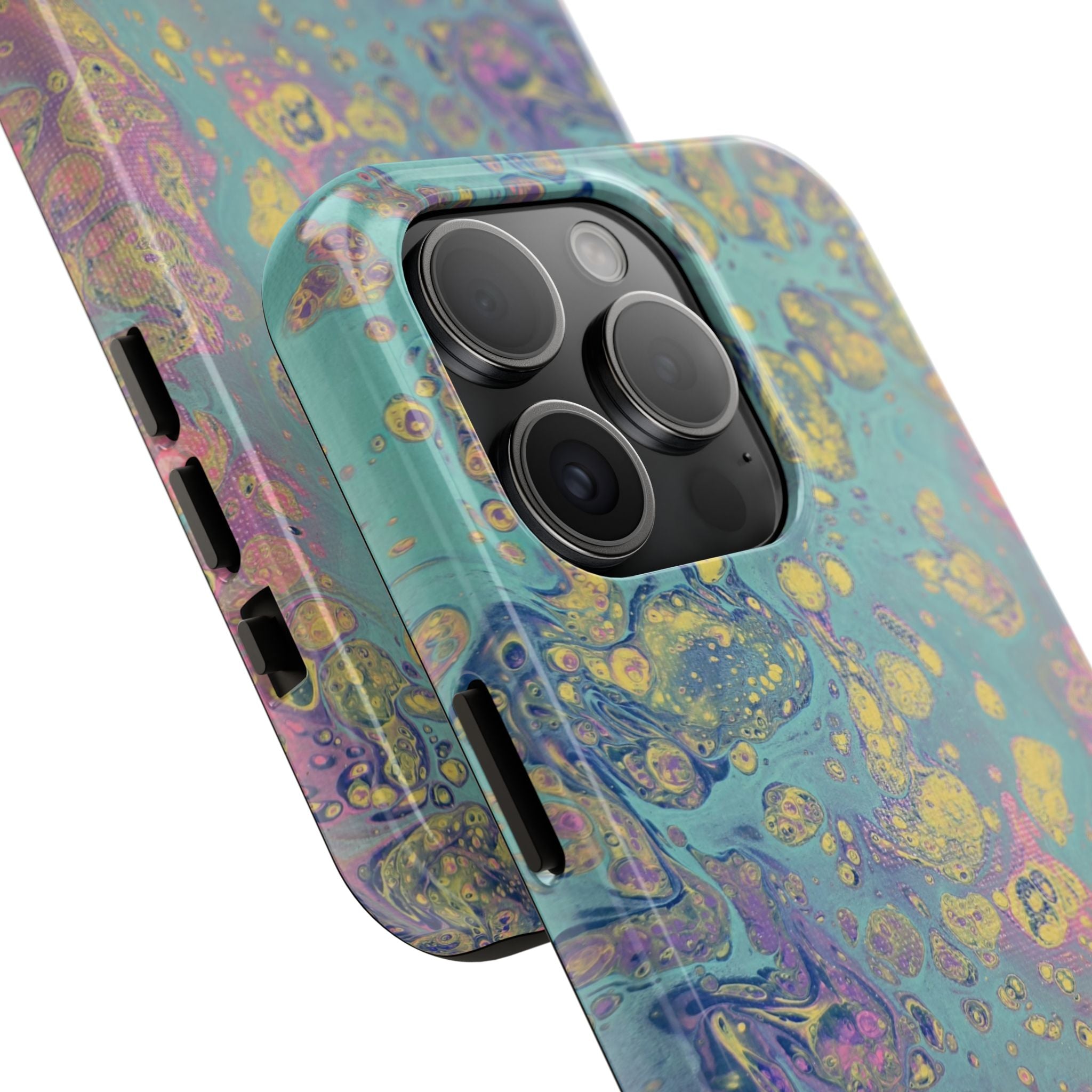 Marbled Pastel Tough Phone Case — Iridescent Fluid Art Protection