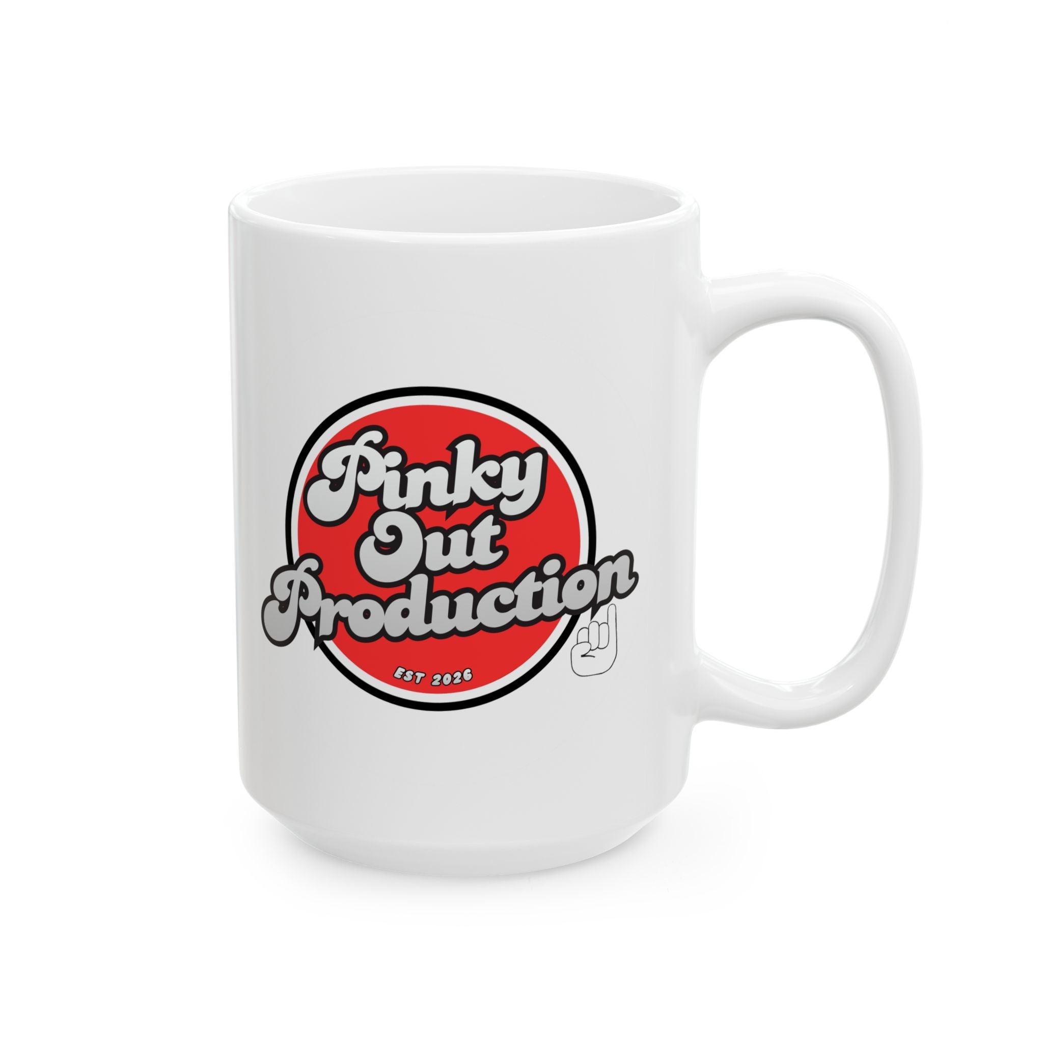 Pinky Out Ceramic Mug – Retro "Satisfaction" Coffee Cup (11oz & 15oz)