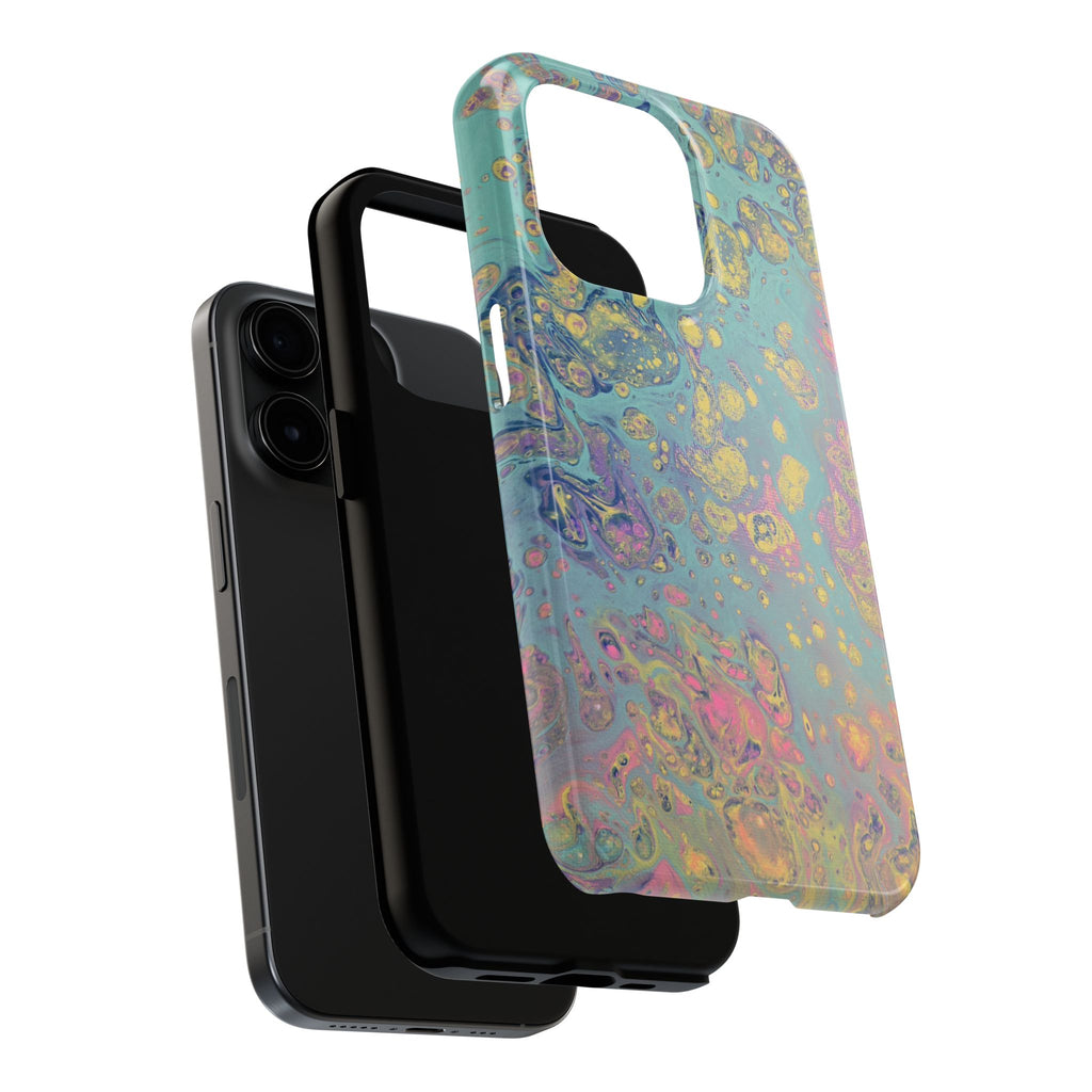 Marbled Pastel Tough Phone Case — Iridescent Fluid Art Protection