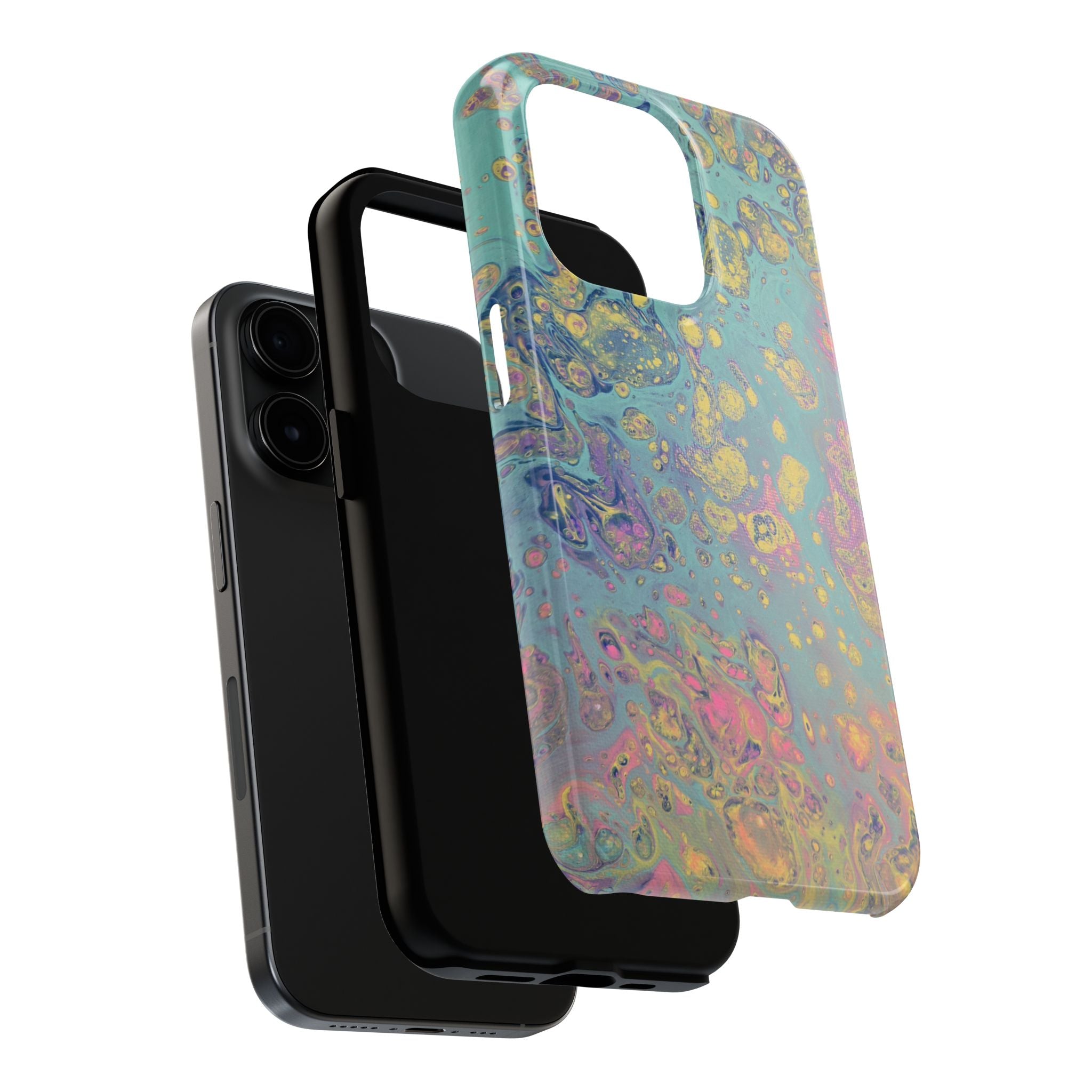 Marbled Pastel Tough Phone Case — Iridescent Fluid Art Protection