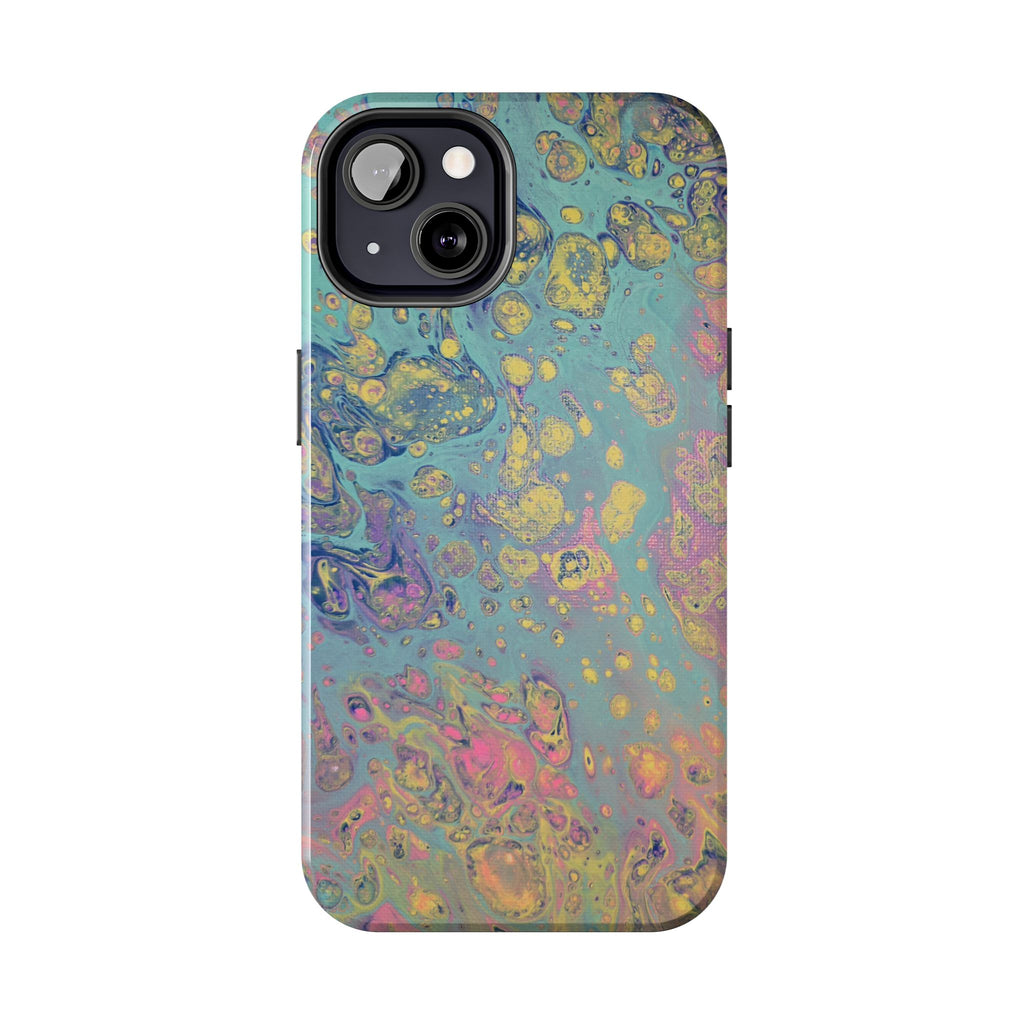 Marbled Pastel Tough Phone Case — Iridescent Fluid Art Protection
